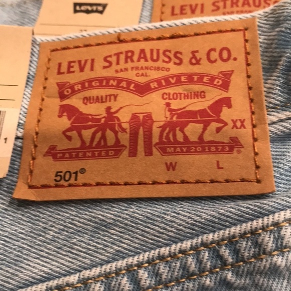 Levi’s 501 high rise Jean shorts new - Picture 8 of 8